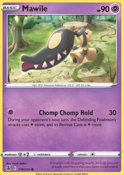 Mawile Pokemon card from Fusion Strike