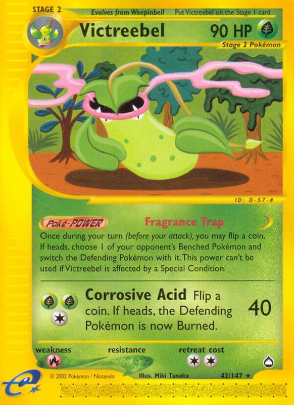 Victreebel Pokemon card from Aquapolis