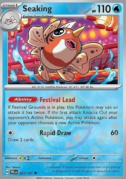 Seaking Pokemon card from Prismatic Evolutions Additionals