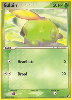 Gulpin Pokemon card from EX Emerald