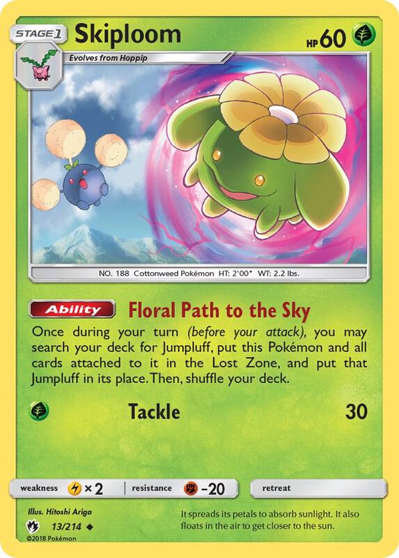Skiploom Pokemon card from SM - Lost Thunder