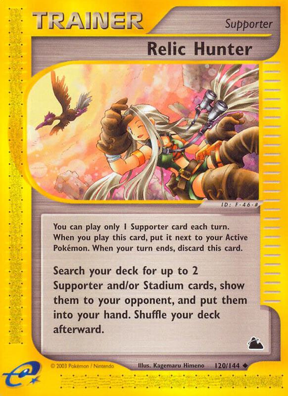 Relic Hunter Pokemon card from Skyridge