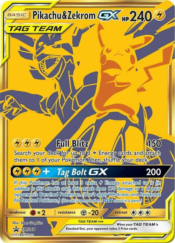 Pikachu & Zekrom GX - SM248 Pokemon card from SM Promos
