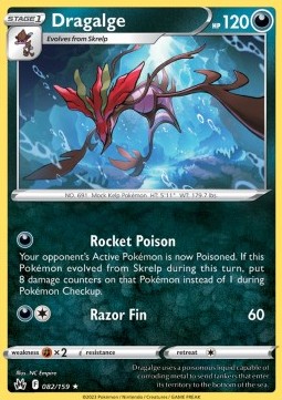 Dragalge Pokemon card from Crown Zenith