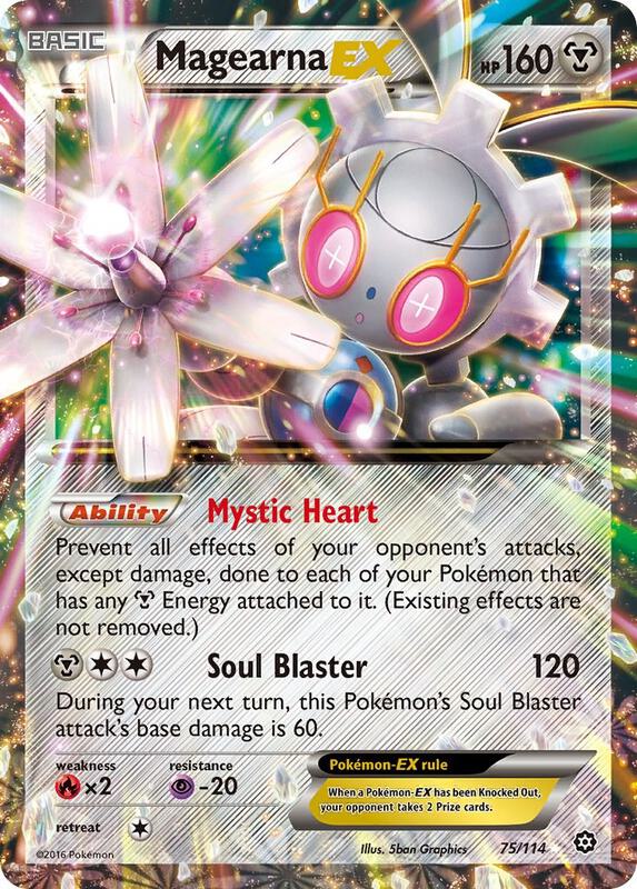 Magearna EX Pokemon card from XY - Steam Siege