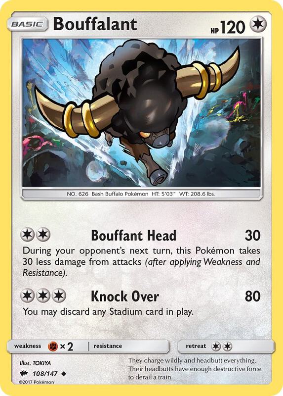 Bouffalant Pokemon card from SM - Burning Shadows