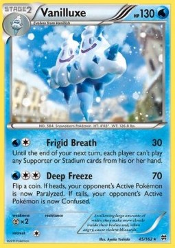 Vanilluxe Pokemon card from BREAKthrough