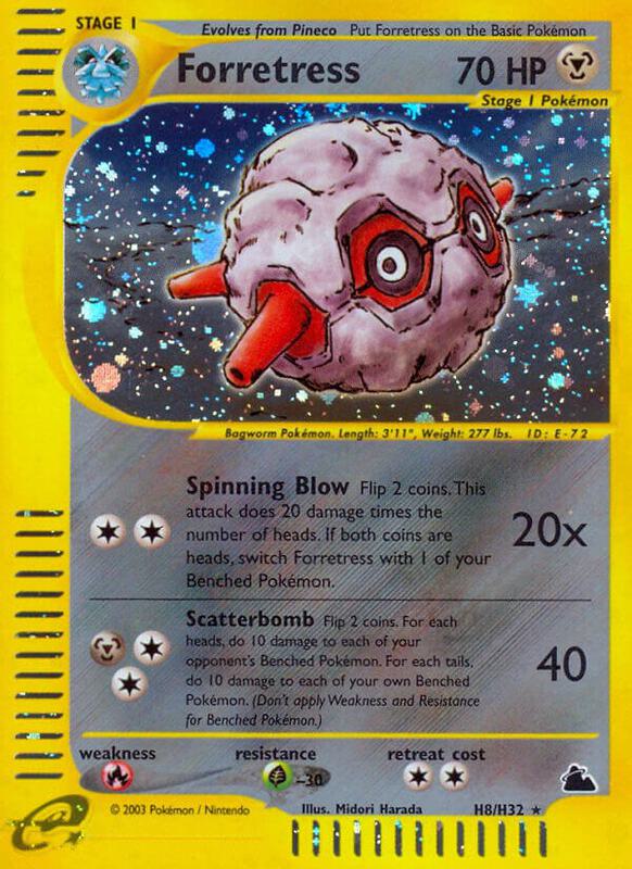 Forretress (H8) Pokemon card from Skyridge