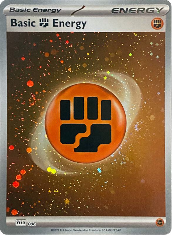 Basic Fighting Energy (Cosmos Holo) Pokemon card from SVE: Scarlet & Violet Energies