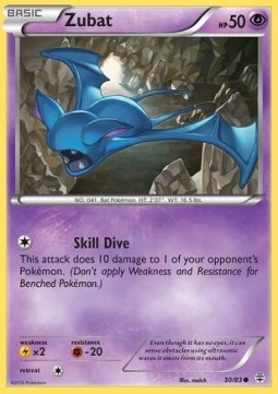 Zubat Pokemon card from Generations