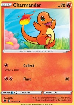 Charmander Pokemon card from Vivid Voltage