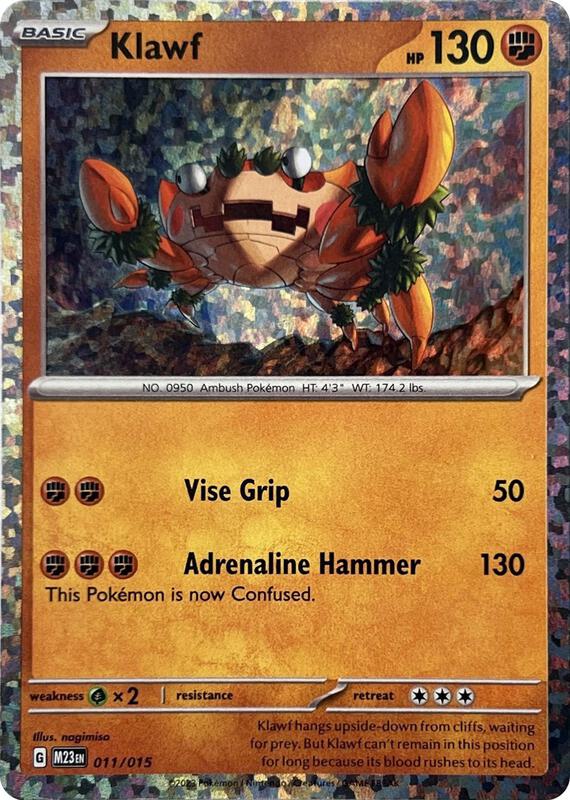 Klawf Pokemon card from McDonald's Promos 2023