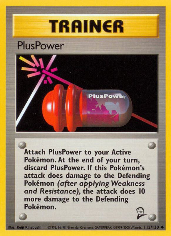 PlusPower Pokemon card from Base Set 2