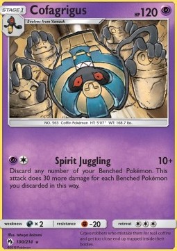 Cofagrigus Pokemon card from Lost Thunder