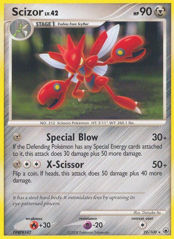 Scizor Pokemon card from Majestic Dawn