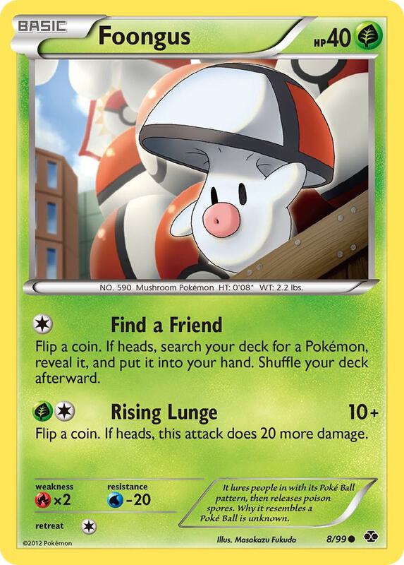 Foongus Pokemon card from Next Destinies