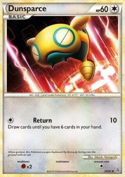 Dunsparce Pokemon card from Unleashed