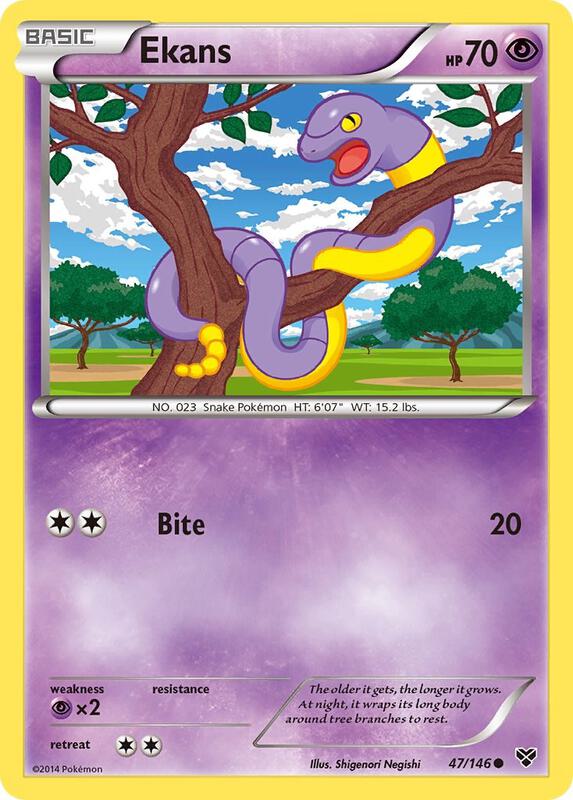 Ekans Pokemon card from XY Base Set