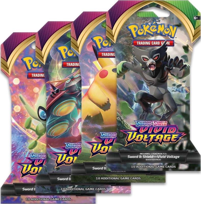 Vivid Voltage Sleeved Booster Pack Art Bundle [Set of 4] Pokemon card from SWSH04: Vivid
