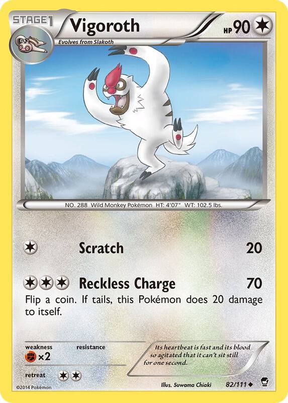 Vigoroth Pokemon card from XY - Furious Fists