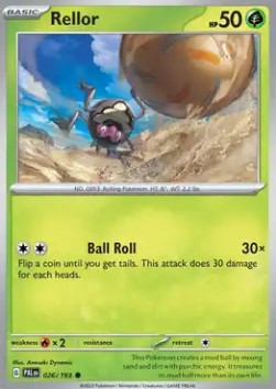 Rellor Pokemon card from Paldea Evolved