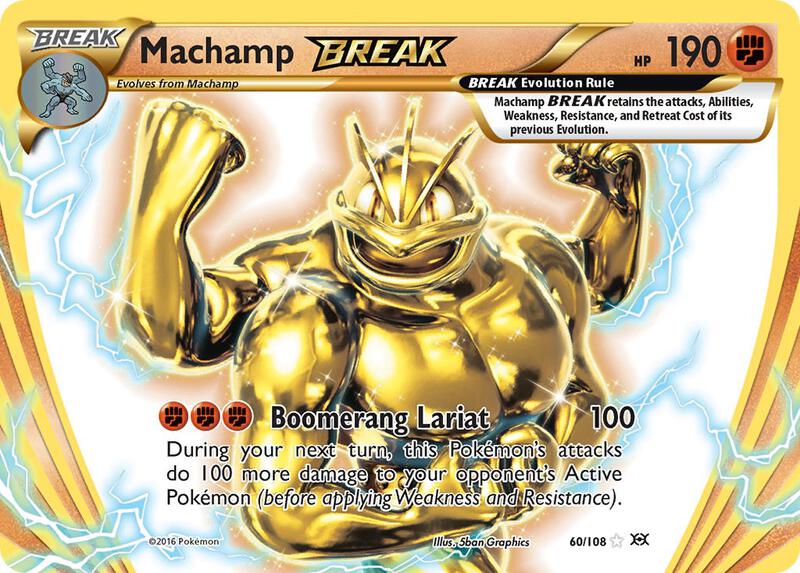 Machamp BREAK Pokemon card from XY - Evolutions