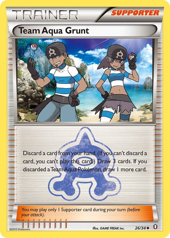 Team Aqua Grunt Pokemon card from Double Crisis