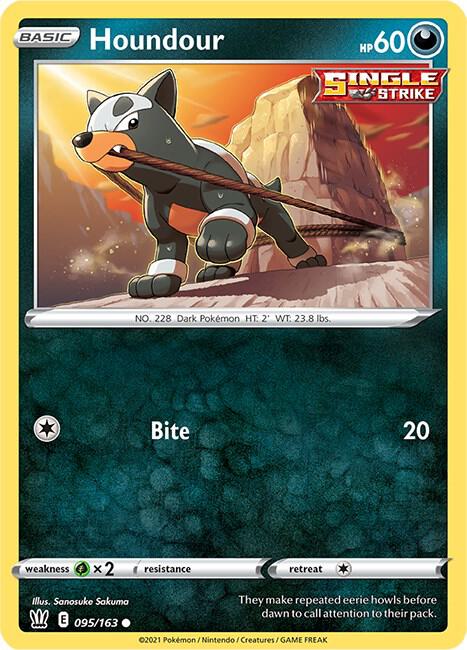 Houndour Pokemon card from SWSH05: Battle Styles