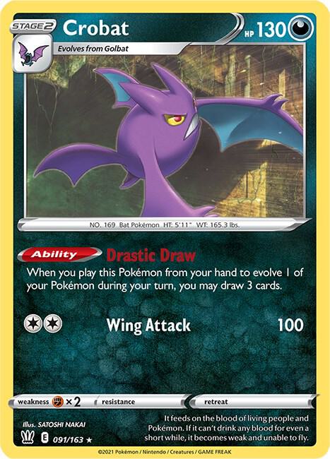 Crobat Pokemon card from SWSH05: Battle Styles