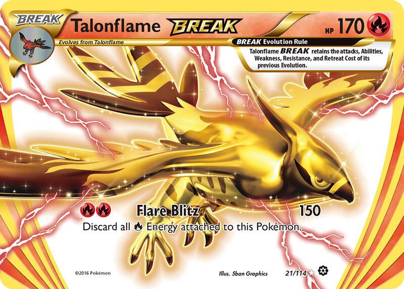 Talonflame BREAK Pokemon card from XY - Steam Siege