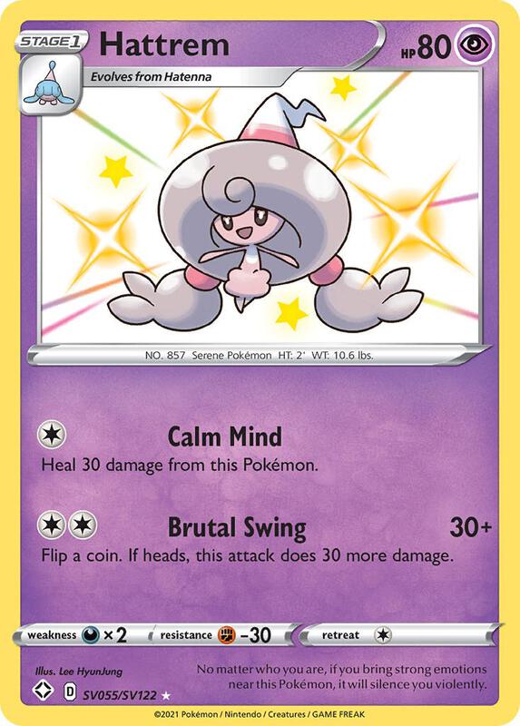 Hattrem Pokemon card from Shining Fates: Shiny Vault