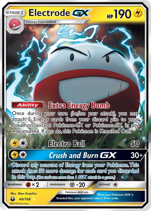 Electrode GX Pokemon card from SM - Celestial Storm