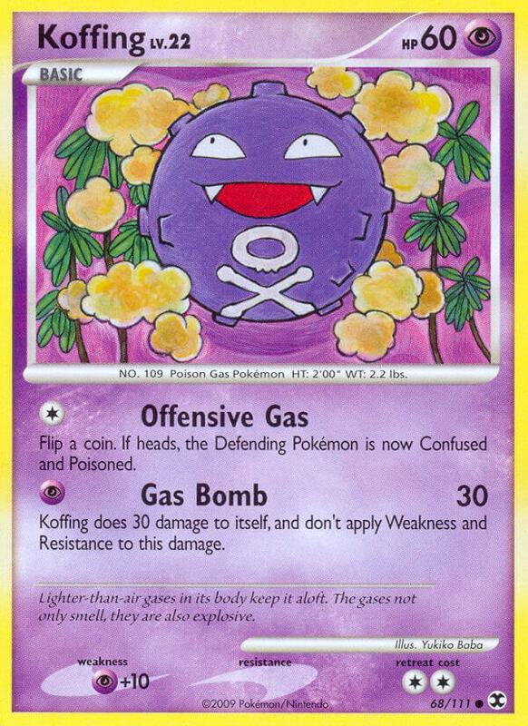 Koffing Pokemon card from Rising Rivals