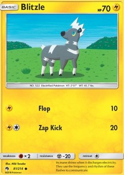 Blitzle Pokemon card from Lost Thunder