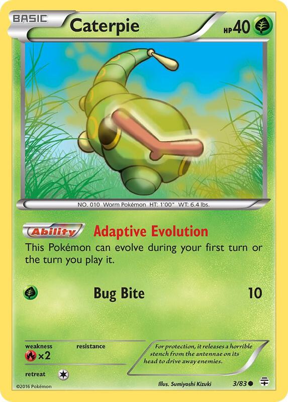 Caterpie Pokemon card from Generations