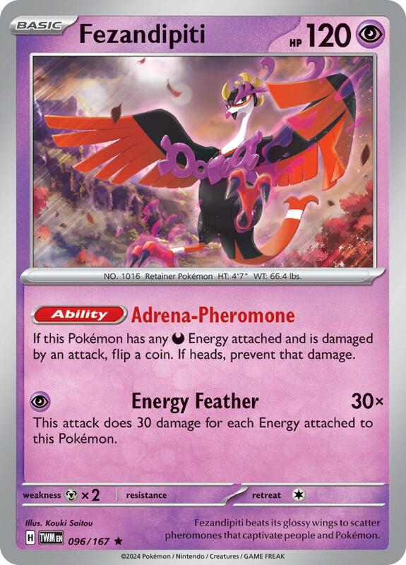 Fezandipiti Pokemon card from SV06: Twilight Masquerade