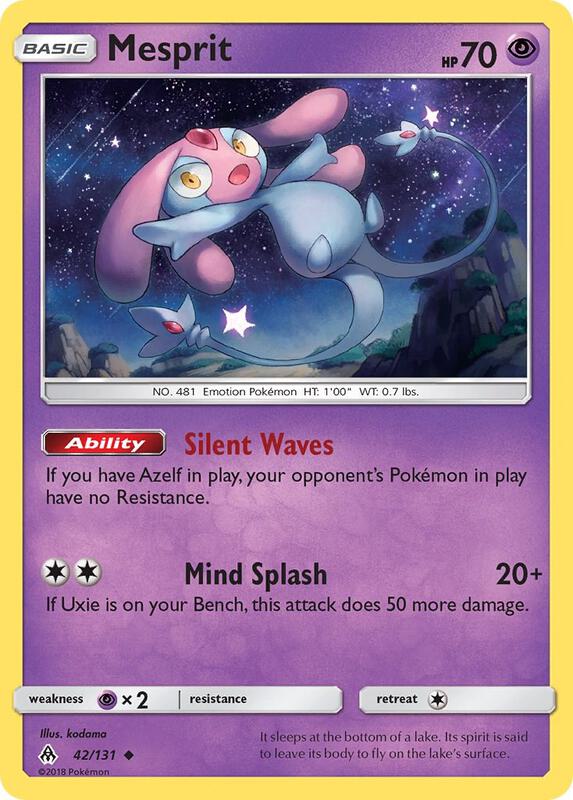 Mesprit Pokemon card from SM - Forbidden Light