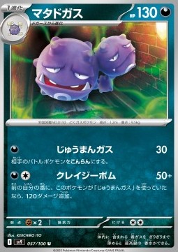 Weezing Pokemon card from Battle Partners
