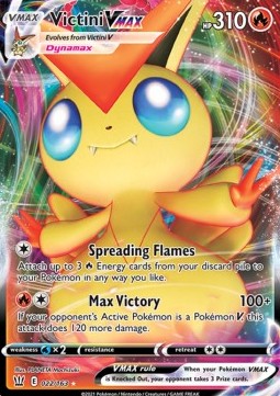 Victini VMAX Pokemon card from Battle Styles