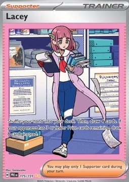 Lacey Pokemon card from Prismatic Evolutions