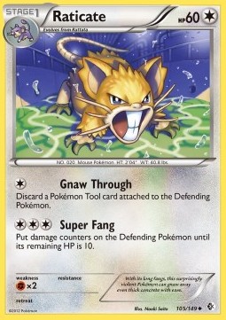 Raticate Pokemon card from Boundaries Crossed