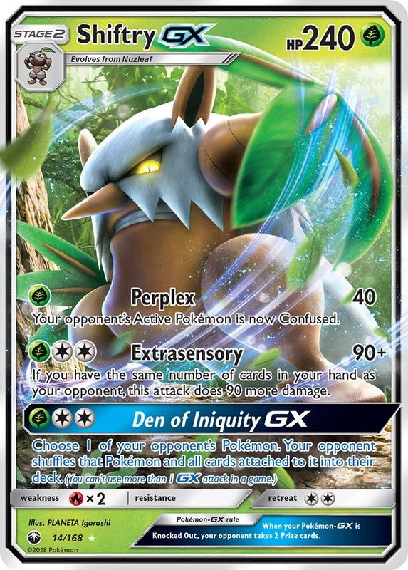 Shiftry GX Pokemon card from SM - Celestial Storm