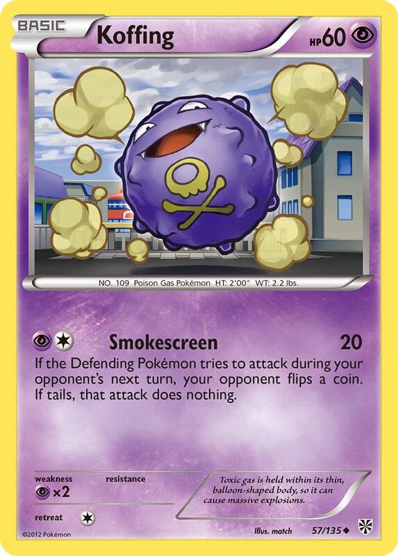 Koffing (57) Pokemon card from Plasma Storm