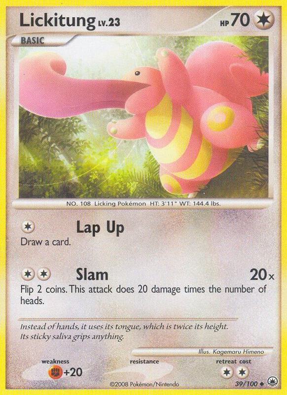 Lickitung Pokemon card from Majestic Dawn