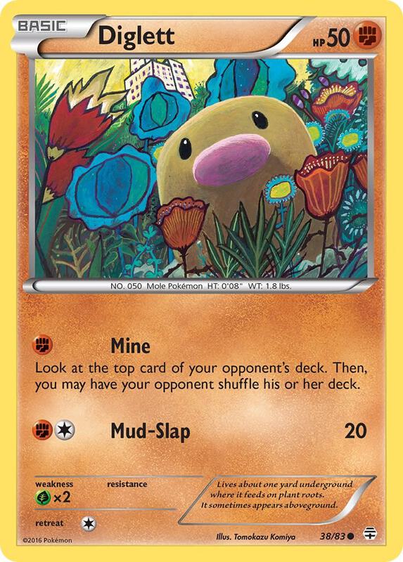 Diglett Pokemon card from Generations