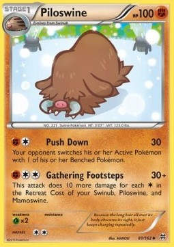 Piloswine Pokemon card from BREAKthrough