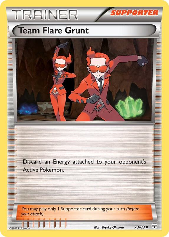 Team Flare Grunt Pokemon card from Generations
