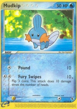 Mudkip Pokemon card from EX Ruby Sapphire