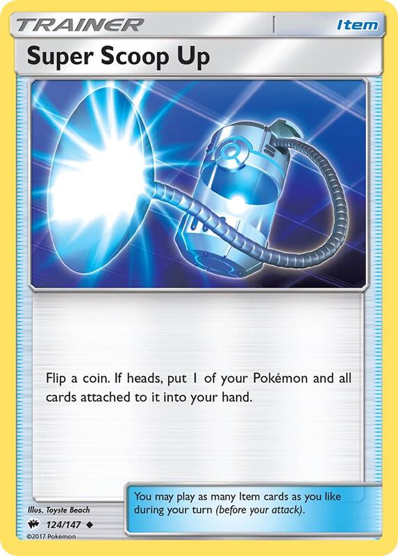 Super Scoop Up Pokemon card from SM - Burning Shadows