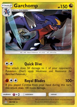 Garchomp Pokemon card from Ultra Prism